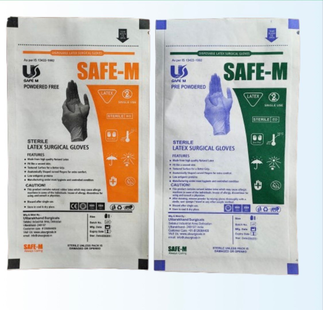 Sterile Latex Surgical Gloves (Powdered & Powder Free)
